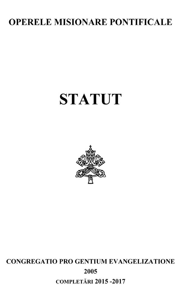 Operele Misionare Pontificale. Statut